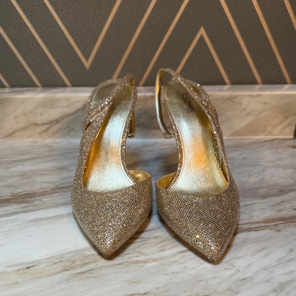 Michael Kors Shoes - Michael Kors Gold Glitter Heels
